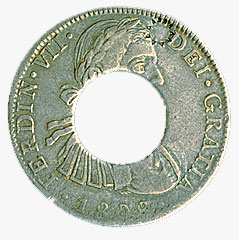 Île-du-Prince-Édouard, dollar troué, 8 réaux, 1808