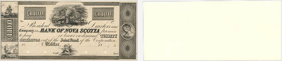Billet de 1 livre 1852 de la Banque de la Nouvelle-Écosse