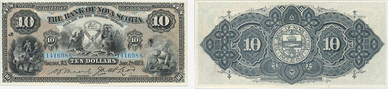 Billet de 10 dollars 1929 de la Banque de la Nouvelle-Écosse