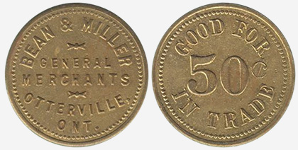Bean & Miller - Otterville - General merchants - 50 cents