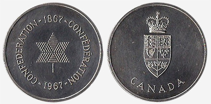 Confédération - Canada - 1867-1967 - Argent