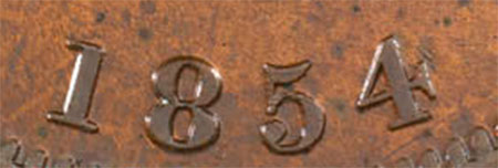 Bank of Upper Canada - 1 penny 1854 - Crosslet 4