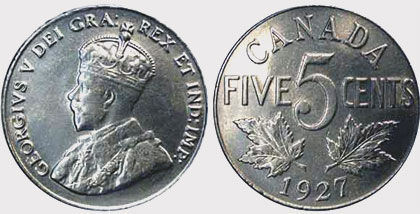 5 cents 1927