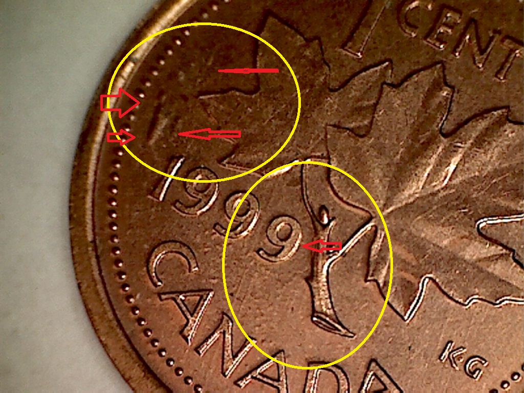 1999 Dbl. 3e  9, défaut de coin et fissure sur le 1 B019068C 1 de 3.jpg