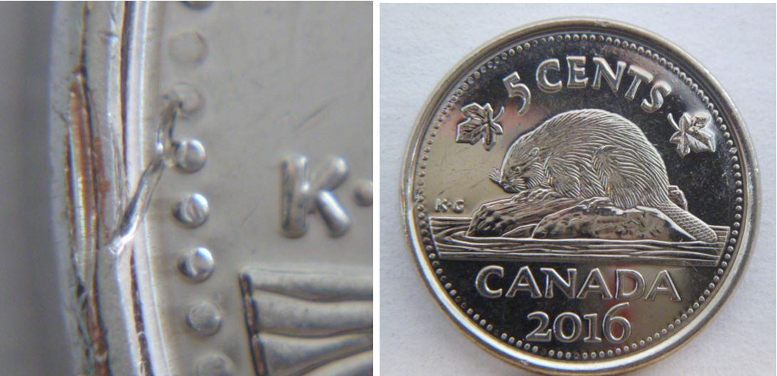 5 Cents 2016-Frappe a travers près du listel-1.JPG
