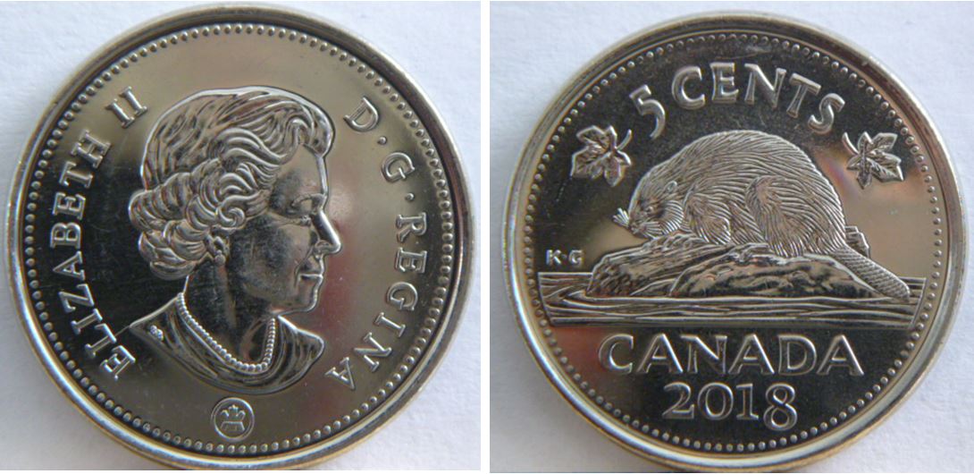 5 Cents 2018-Coin fendillé de l'effigie au L de eLizabeth-1.JPG