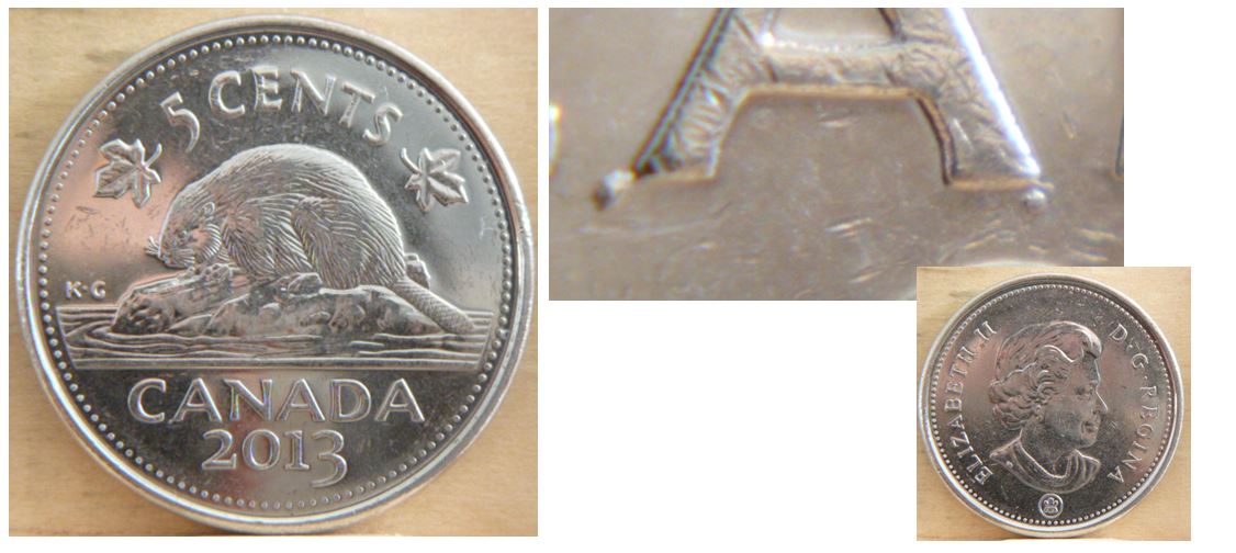 5 Cents 2013- Accumulation sous A de cAnada-.JPG