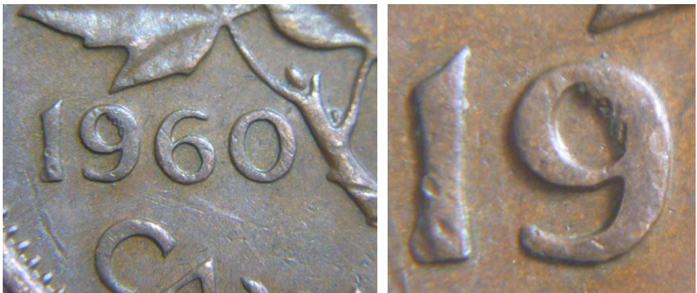 1 Cent 1960-Éclat du coin dans le 9.JPG