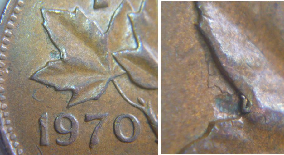 1 Cent 1970-Défaut de flan coté revers.JPG
