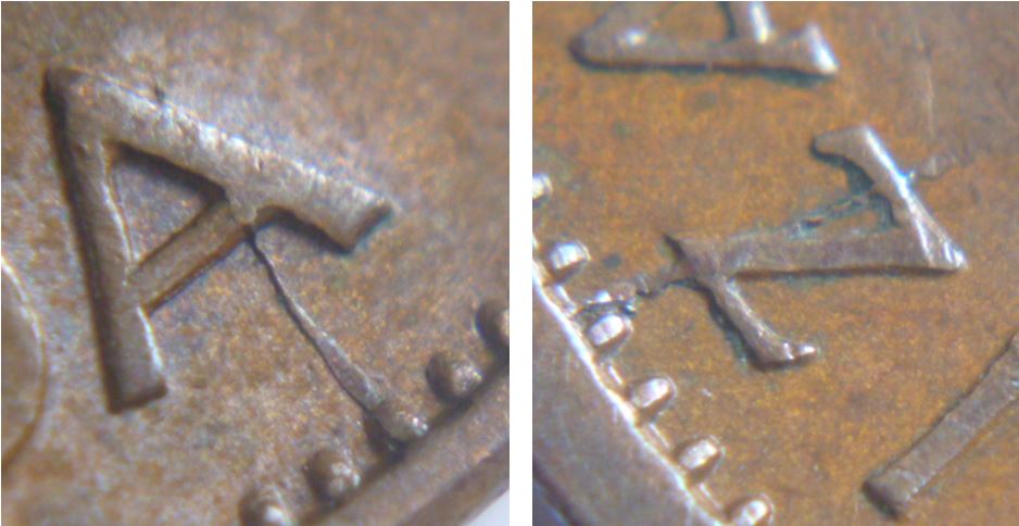 1 Cent 1962-Coin fendillé  du Revers et du coté avers-2.JPG