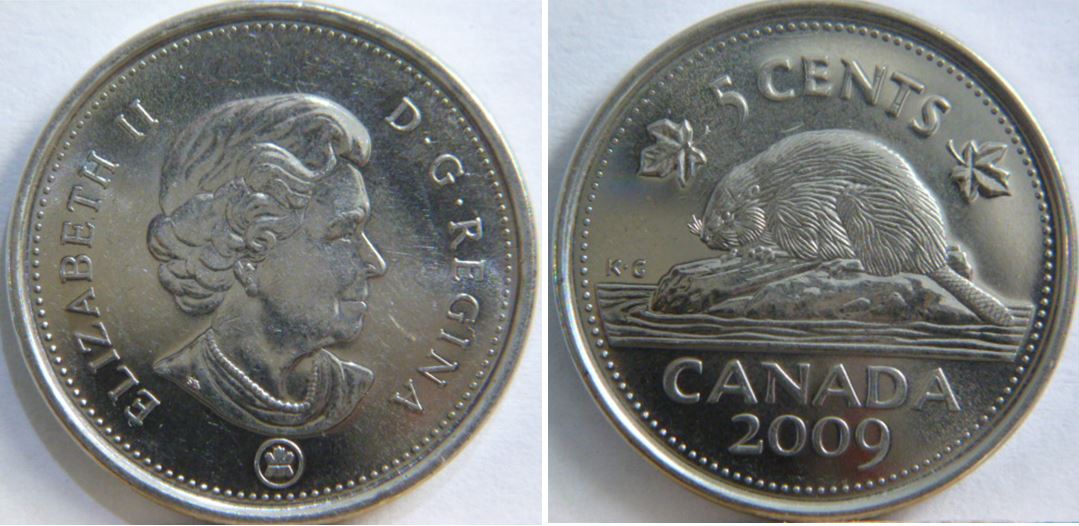 5 Cents 2009-Dommage de coin au dessus de regina-1.JPG