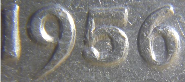 5 Cents 1956- Beau double revers-Coin détérioré-4.JPG