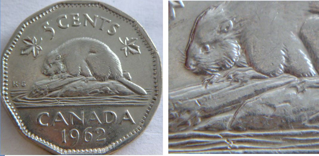 5 Cents 1962-Beau Double revers-Coin détérioré-1.JPG