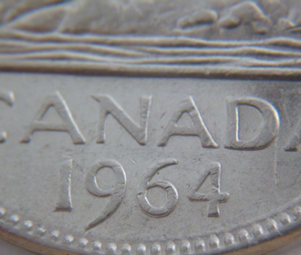 5 Cents 1964-Double date-Coin détérioré-1.JPG