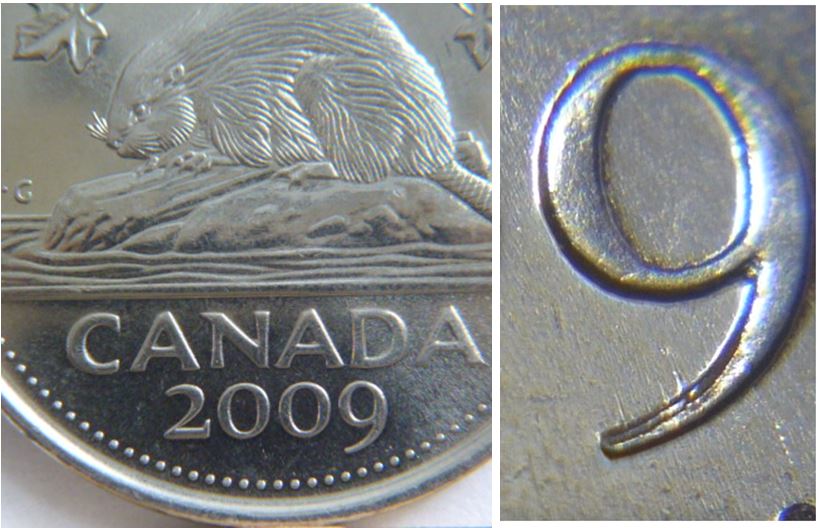 5 Cents 2009-Double patte du 9-Coin détéroiré.1.JPG