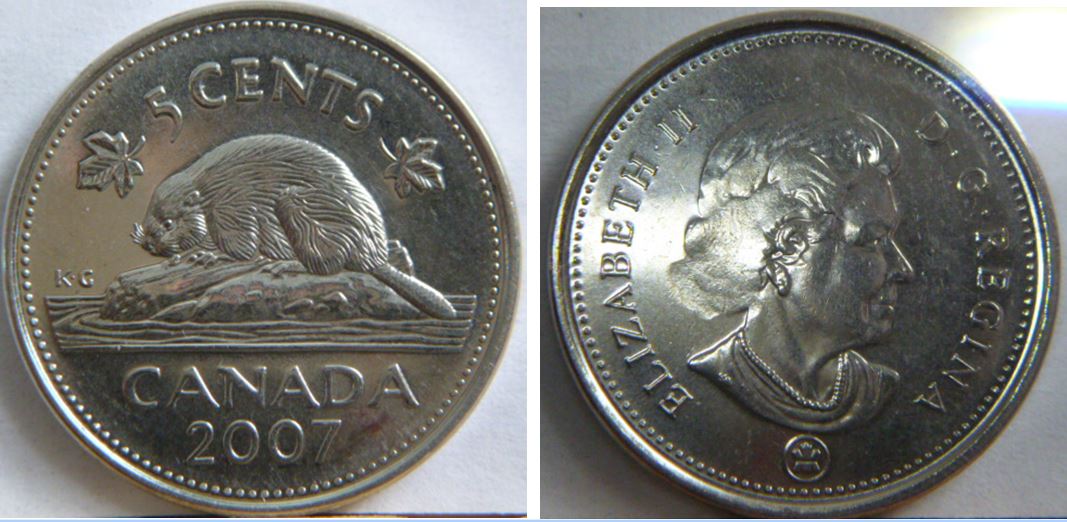 5 Cents 2007-Frappe a travers cheveux de effigie-1.JPG