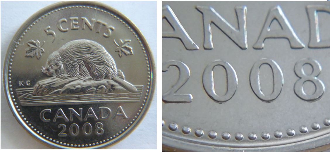 5 Cents 2008-Double 008-Coin détérioré.JPG