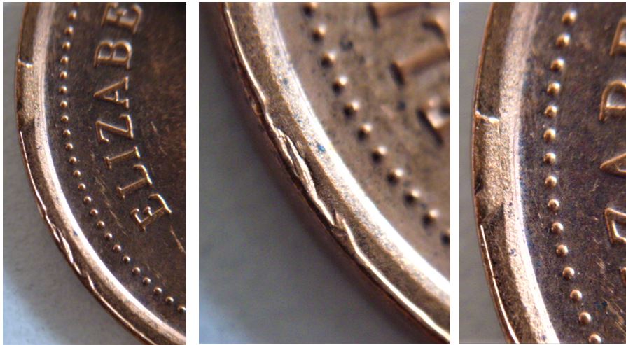 1 Cent 1997-Coin brisé coté avers-2.JPG