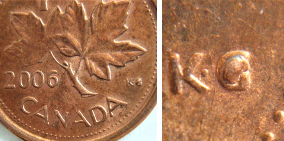 1 Cent 2006-Éclat du coin dans le G de k G.JPG