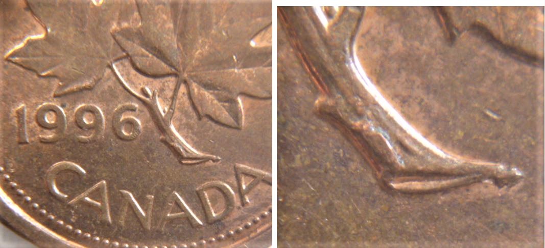 1 Cent 1996-Éclat coin sur la tige.JPG