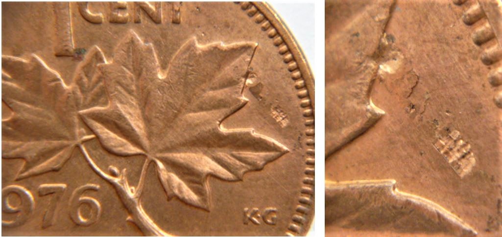 1 Cent 1976-Défaut de flan au revers.JPG