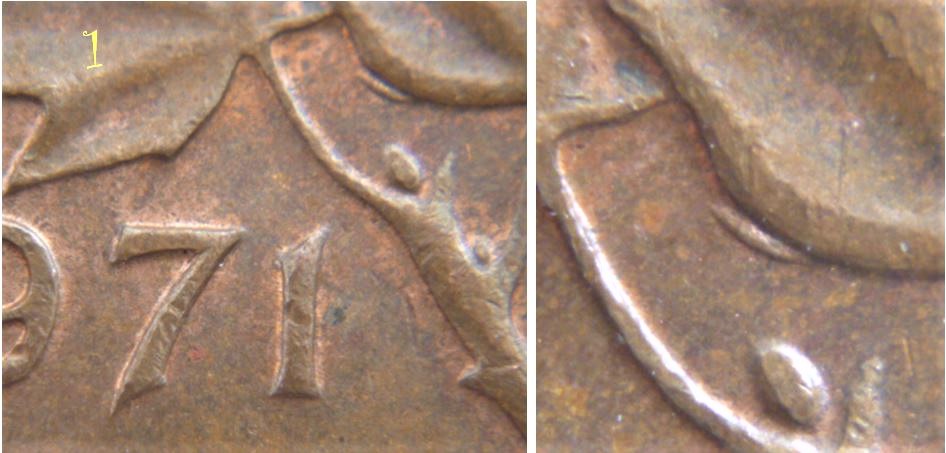 1 Cent 1971-Éclat coin sous la feuille droite-1.JPG