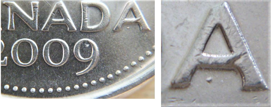 5 Cents 2009-Point sous dernier A de canadA.JPG