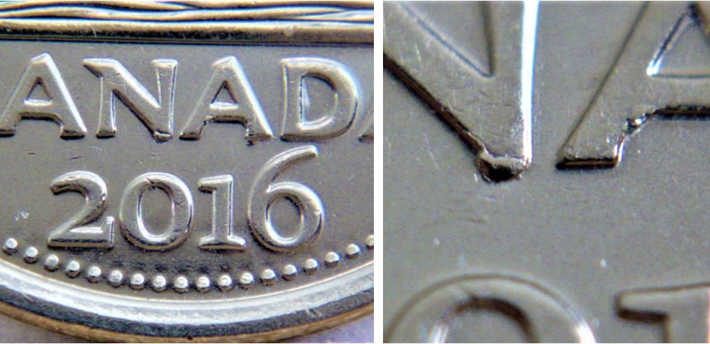 5 Cents 2016-Éclat du coin sous NA de caNAda-1.JPG