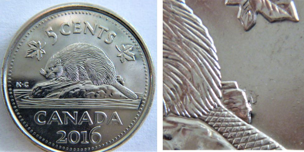 5 Cents 2016-Éclat du coin derrière la buche-1.JPG