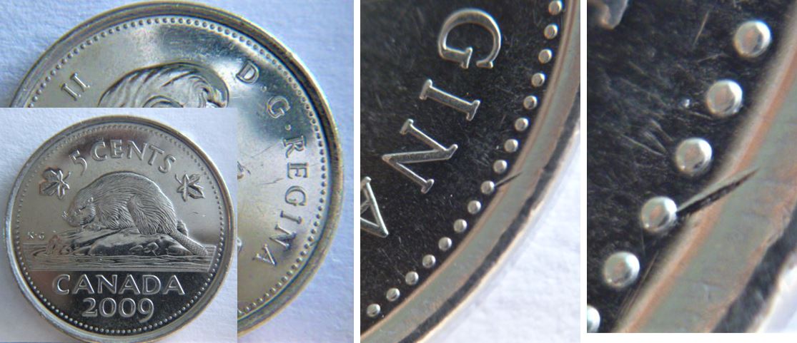 5 Cents 2009-Dommage du coin avers type 4-.JPG