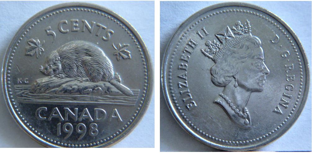 5 Cents 1998-Éclat du coin sur N de regiNa-1.JPG