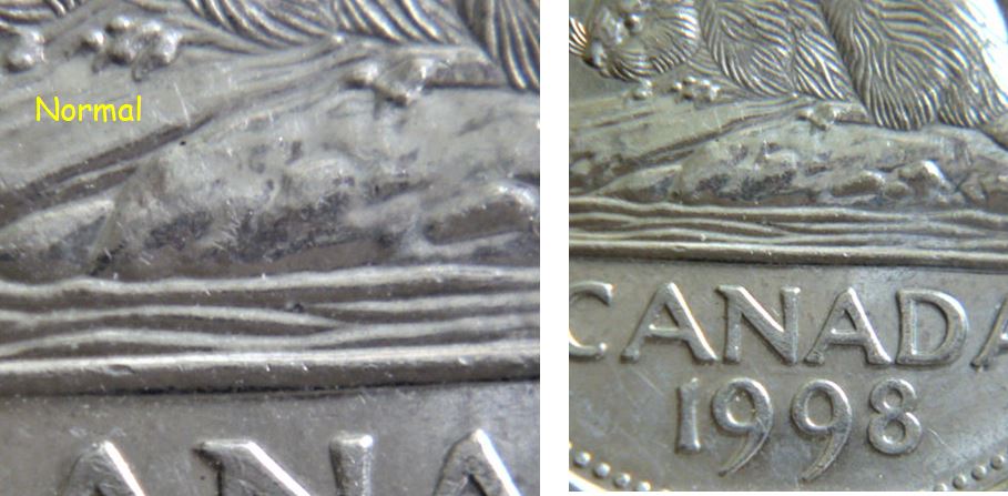 5 Cents 1998-Éclat du coin sur la roche-2.JPG