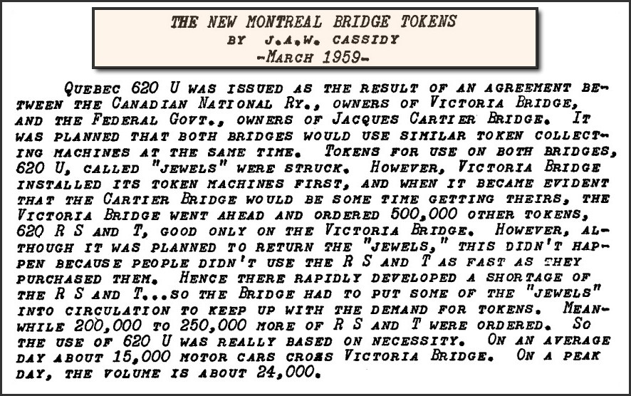Article - The New Montreal Bridge Tokens (J.A.W. Cassidy - The Fare Box March 1959).jpg