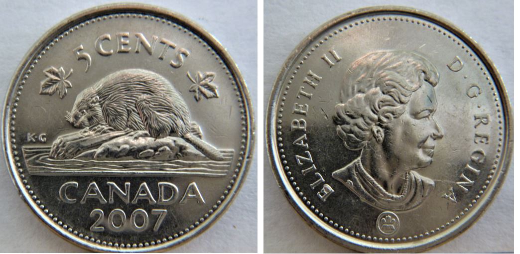 5 Cents 2007-Éclat du coin dans le E de Elizabeth-1.JPG