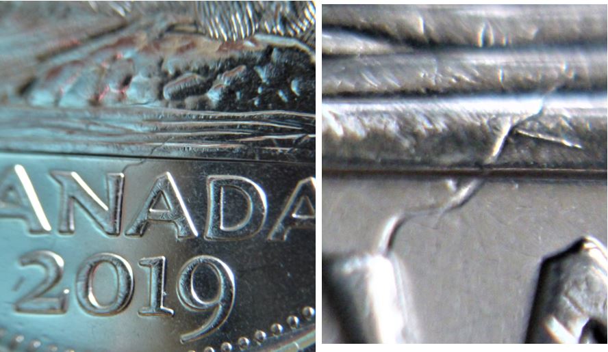 5 Cents 2019-Frappe a traver in fil au dessus du N.JPG