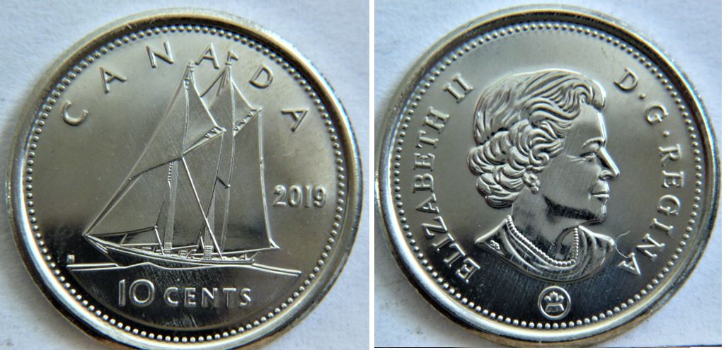 10 Cents 2019-Éclat coin dans le 2+Frappe a travers un fil coté avers-1.JPG