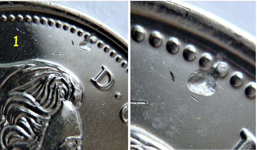 5 Cents 2019-Frappe a travers au dessus de effigie-1.JPG