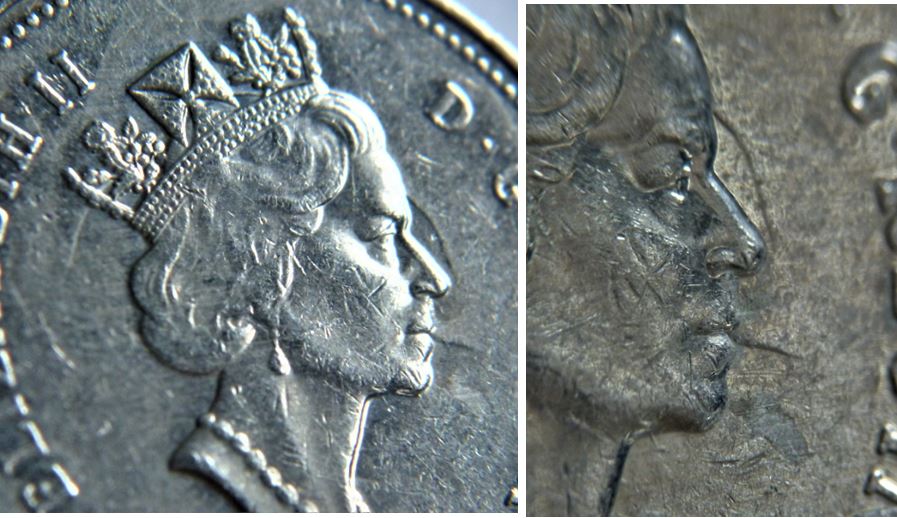 5 Cents 1992-Entrechoqué avers et revers+Coin fendillé-3.JPG