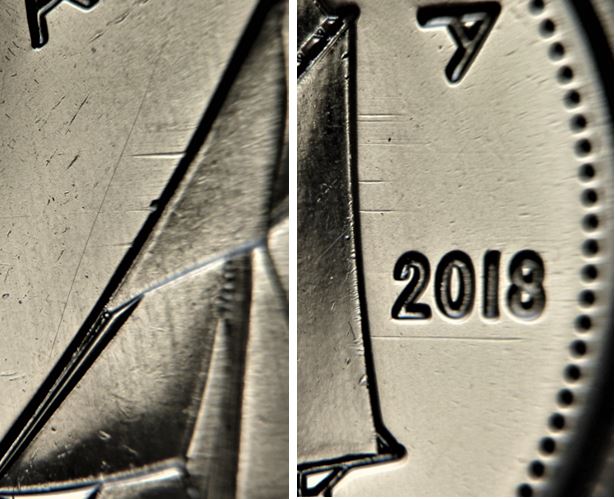 10 Cents 2018-Dommage du coin au tour du voilier et sous la date-4.JPG