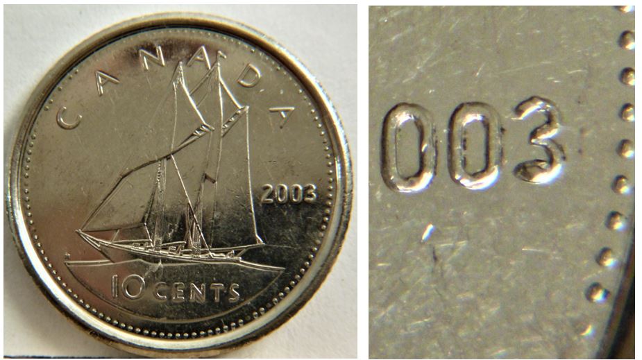10 Cents 2003-Éclat coin sur le 3-2.JPG
