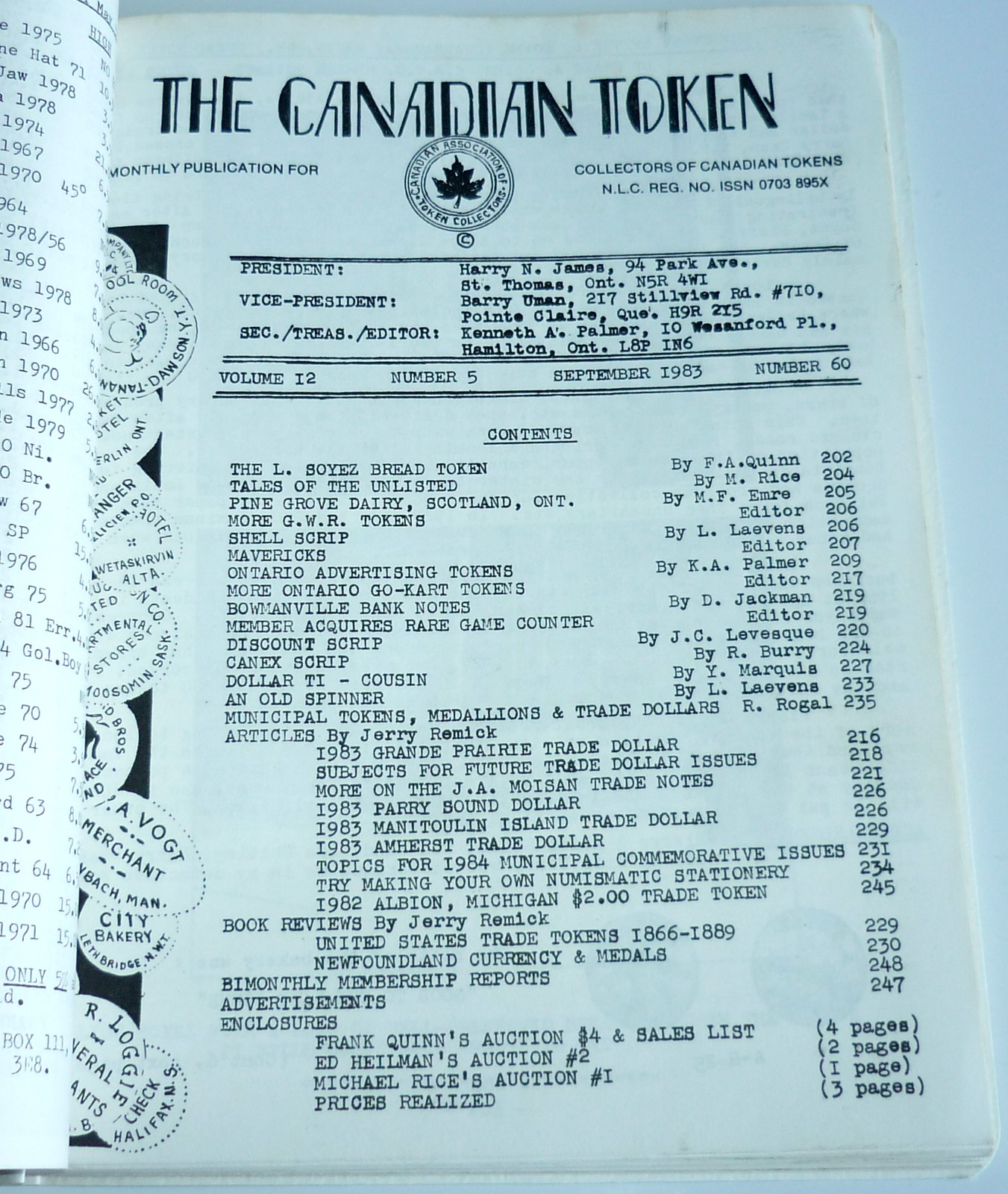 À Vendre - The Canadian Token - Vol. 12 (1983) - Part 2 - 3.jpg
