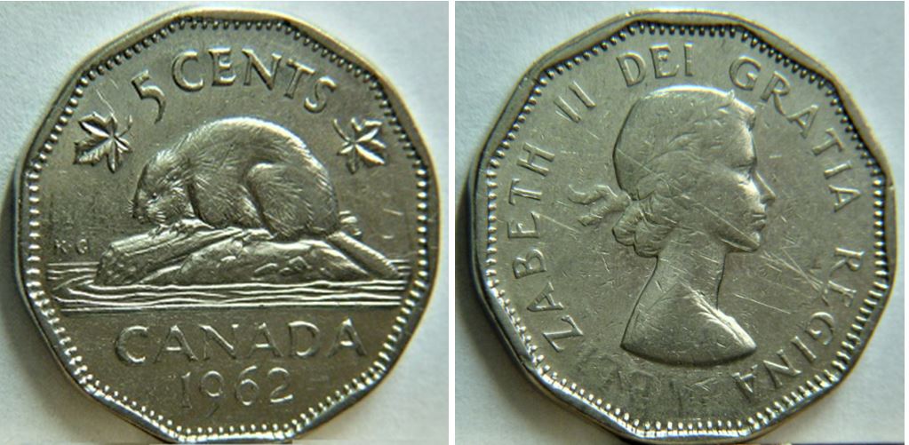 5 Cents 1962-Coin obturé sur ELI de ELIzabeth-1.JPG