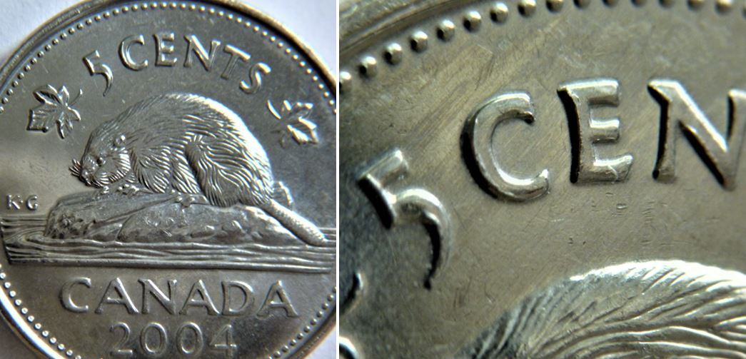 5 Cents 2004-Doublage d'éjection sur 5 CEN-1.JPG