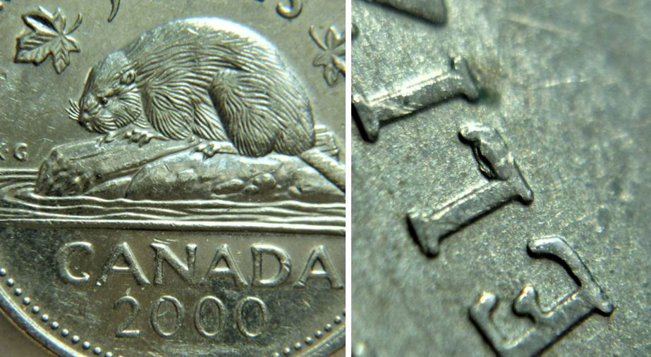 5 Cents 2000-Éclat coin dans le L de eLizabeth-1.JPG