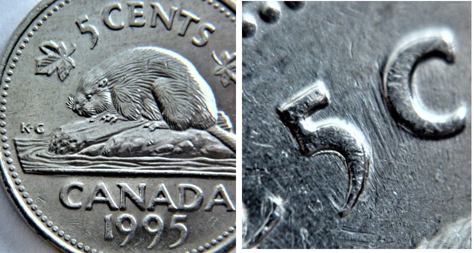 5 Cents 1995-Double buche,la feuille,5 C-1.JPG
