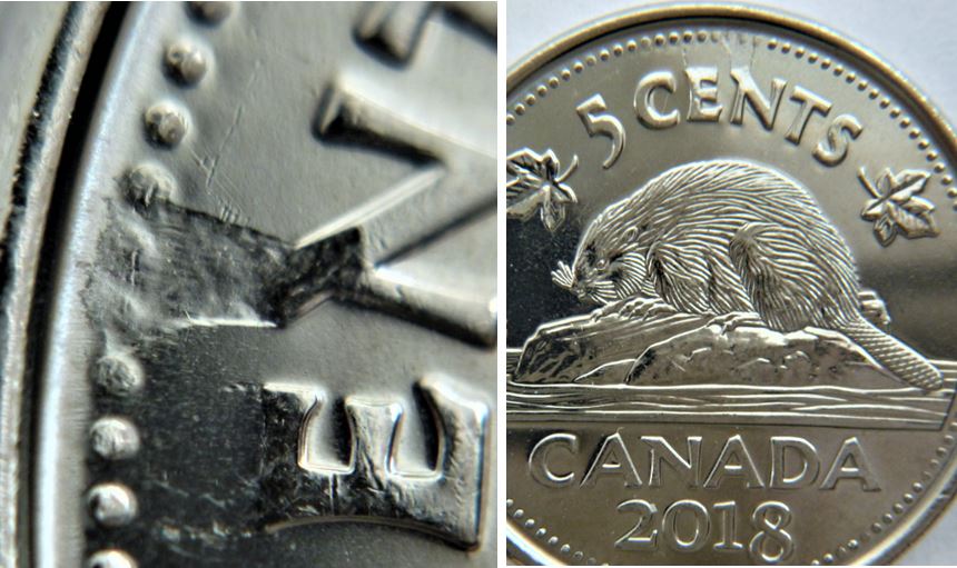5 Cents 2018-Frappe a travers sur N de ceNts-1.JPG