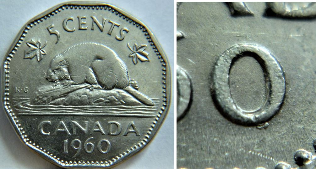 5 Cents 1960-Éclat coin sous 0+Frappe faible avers-1.JPG