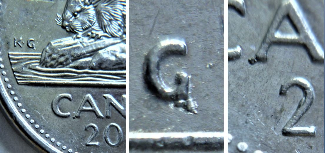 5 Cents 2000-3 Belle Éclats coin bien caché coté revers.JPG