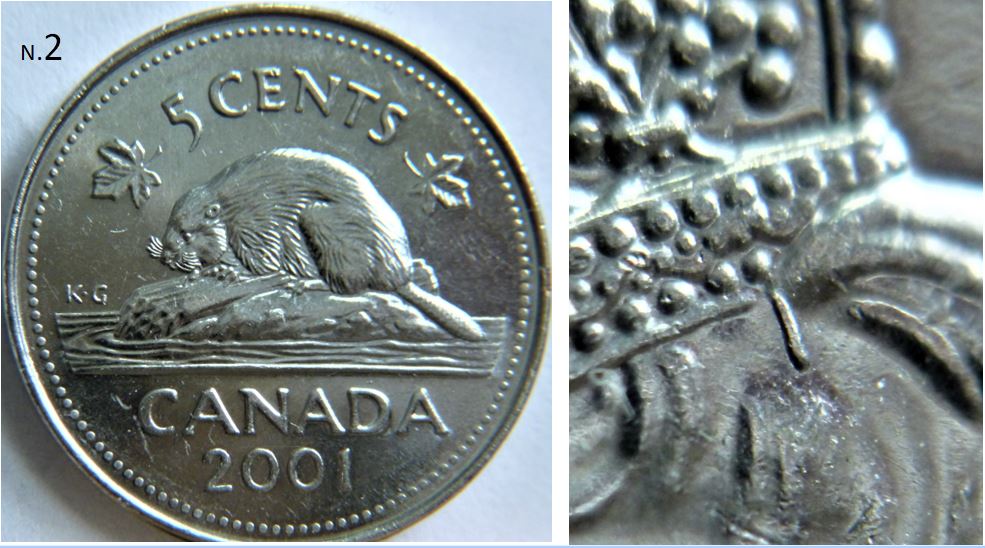 5 Cents 2001-Éclat coin attaché sous la couronne,1.JPG