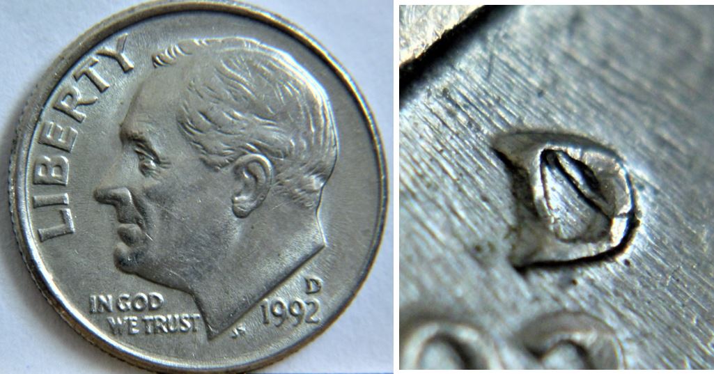 10 Cents USA 1992-Double date+Dommage du coin dans le D-1.JPG